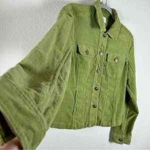 VTG Christopher and Banks women’s Sz M stretch embossed corduroy Y2K Cot…